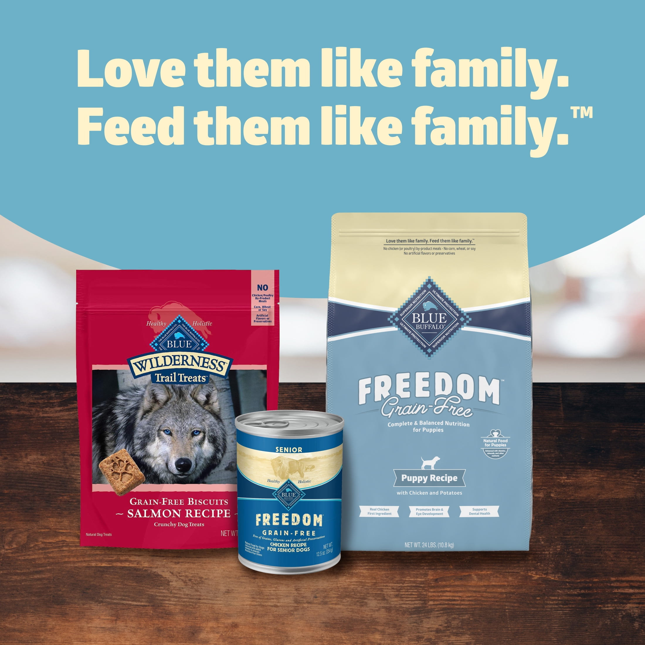 Blue Buffalo Freedom Grain Free Puppy Dry Dog Food with DHA Chicken Potatoes 24 lb. Bag Walmart