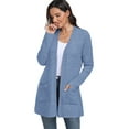 thumbnail image 5 of JWD Women's Cardigan Open Front Lightweight Cardigan Long Sleeve Sweater Cardigans with Pockets Denim Blue M, 5 of 7