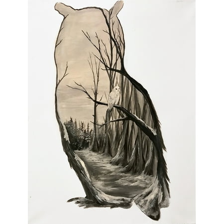 UPC: 0786024252372 | White Owl by Ed Capeau 24×32 Giclee Art Painting Reproduction POD