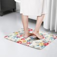 thumbnail image 4 of Pioneer Flower Floral Print Flannel Non Slip Door Rugs,Washable Door Mats Indoor,Decorative Door Mats,Dirt-Resistant and Absorbent Doormat for Entrance,Bedroom,Kitchen,Bathroom,23.5"x16", 4 of 5