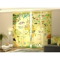 thumbnail image 1 of Tiptophomedecor Set of 4 Panel Blinds Kids World Map, 1 of 6