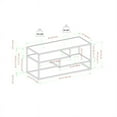 thumbnail image 4 of 40" Contemporary Metal and Wood TV Stand - Coastal Oak, 4 of 6
