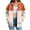 Orange, variant on Fashion Zip Up Hoodie for Womens Pullover Plus Size Non Positioning Printed Long Sleeved Regular Sleeve Top Hoodie