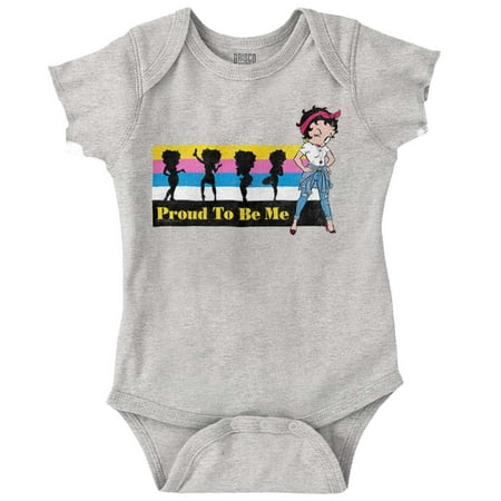 

Betty Boop Proud to Be Me Cute Sassy Bodysuit Jumper Girls Infant Baby Brisco Brands 6M