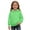 Green, variant on Kids Hooded Sweatshirt with Drawstring Soft Gym Hoodie for Girls Boys Unisex Long Sleeve Pullover Solid Casual Top Black 3 Years-4 Years