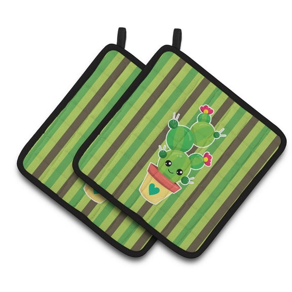 Cactus Stripe Pair of Pot Holders