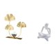 thumbnail image 5 of Estatua de figura,Estatuas de hojas y flores de metal,esculturas decorativas,Figuras decorativas para el hogar,para estante,mesa o vitrina.,Figura de lector abstracto,Estatua de pensador, 5 of 8