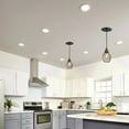 thumbnail image 5 of KAYYELAMP 1 Pcs Recessed Retrofit Pendant Conversion Kit E26 Power Connector 3.2 Ft Adjusted Cord E26 Walnut Base Black Hollow Shade Hanging Light Vintage Decor, 5 of 5