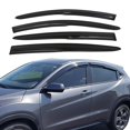 thumbnail image 4 of Window Visors Compatible with 2016-2022 Honda HRV HR-V, Smoked JDM Stick On Acrylic Rain Guards by IKON MOTORSPORTS, 2017 2018 2019 2020, 4 of 4
