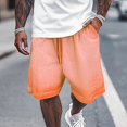 thumbnail image 2 of Cargo Shorts Male Heavyweight Distressed Shorts Washed 2 Tone Gradient Loose Oversize Athletic Shorts Men Orange XXL, 2 of 4