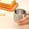 thumbnail image 2 of Inteprter Vasos de agua de acero inoxidable duraderos para jardín de infantes, fáciles de llevar a diario, anticaídas y antiescaldaduras. Mostrada tipo+4, 2 of 5