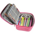 thumbnail image 3 of heyrekt Super Large Capacity Pencil Case with Inside Pocket, Pink, 72 Count, 3 of 6