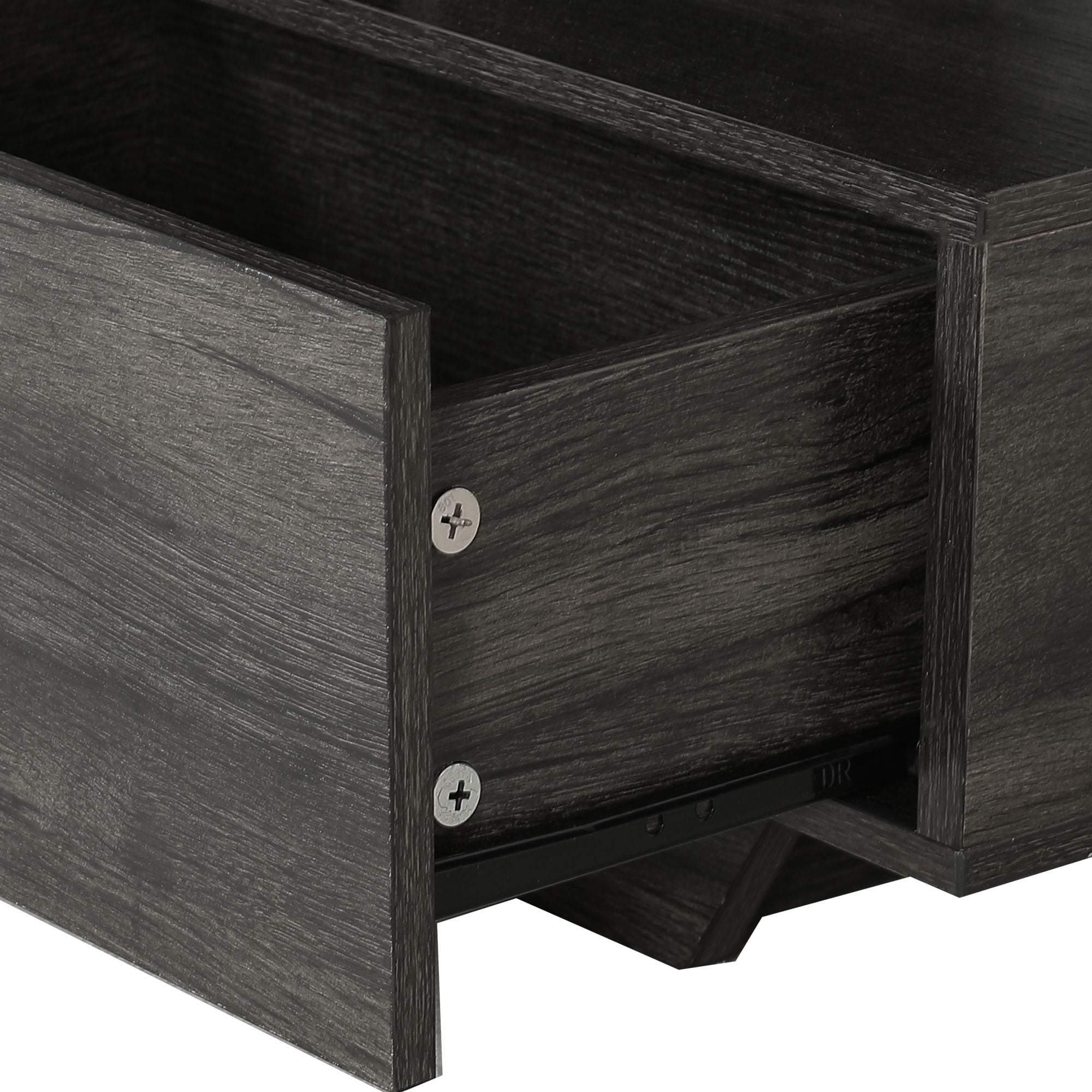 Uforic LED Coffee Table, Modern Center Tables with Storage for Living Room, Gray