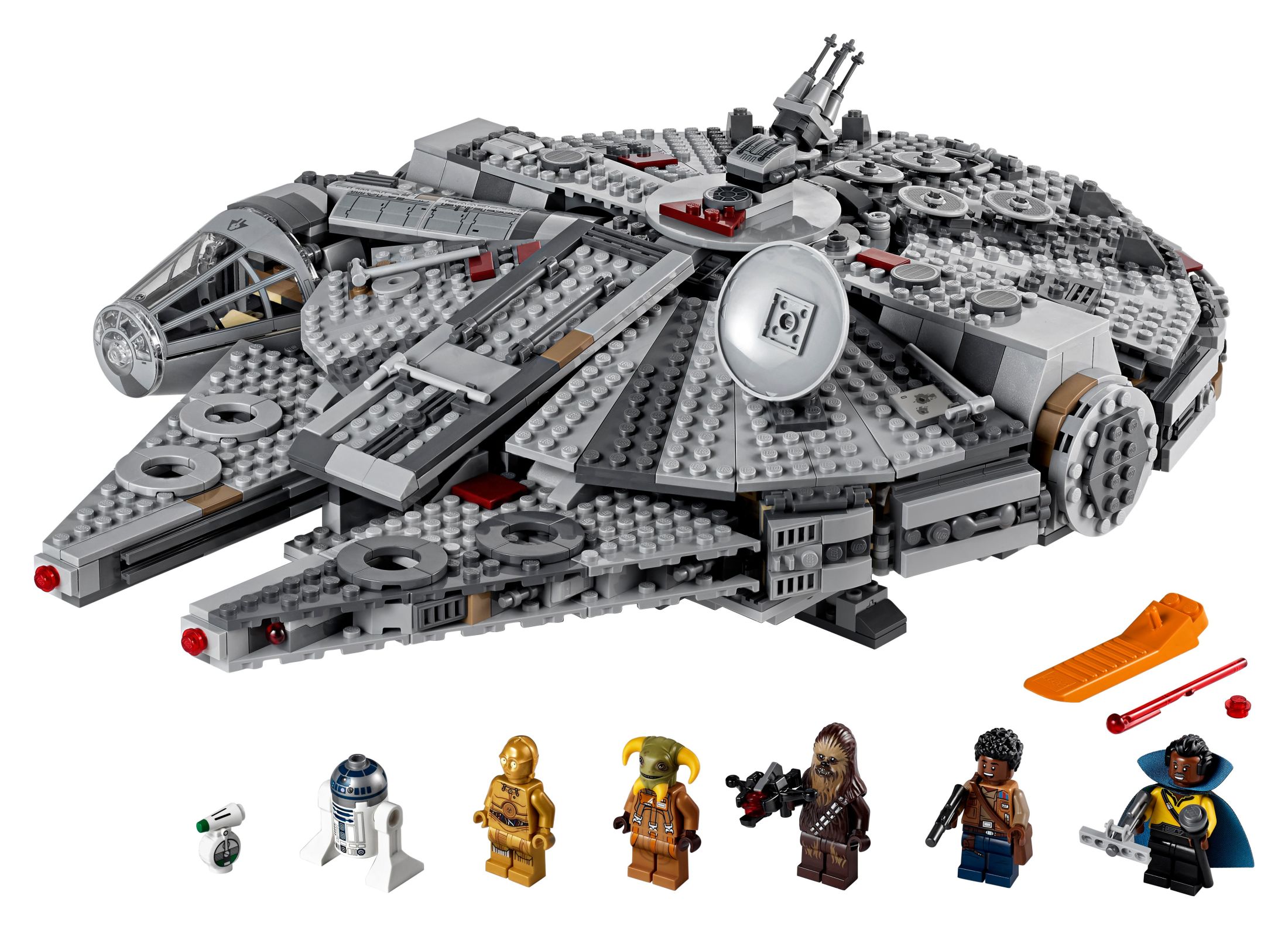 LEGO Star Wars Millennium Falcon 75257 Building Set - Starship Model with Finn, Chewbacca, Lando Calrissian, Boolio, C-3PO, R2-D2, and D-O Minifigures, The Rise of Skywalker Movie Collection - image 5 of 9