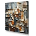 thumbnail image 2 of Designart "Taupe Geometric Urban Puzzle I" Skyscrapers Wall Art Prints, 2 of 7