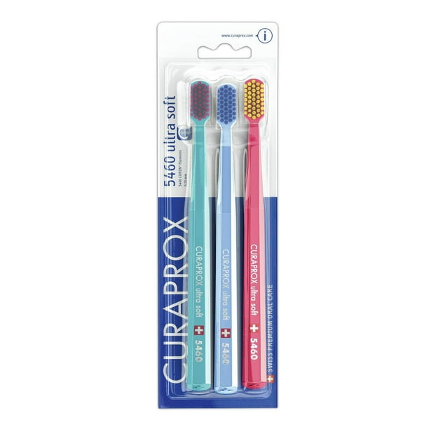 Curaprox 5460 Ultrasoft Toothbrush 3 Pack (Colors Vary)