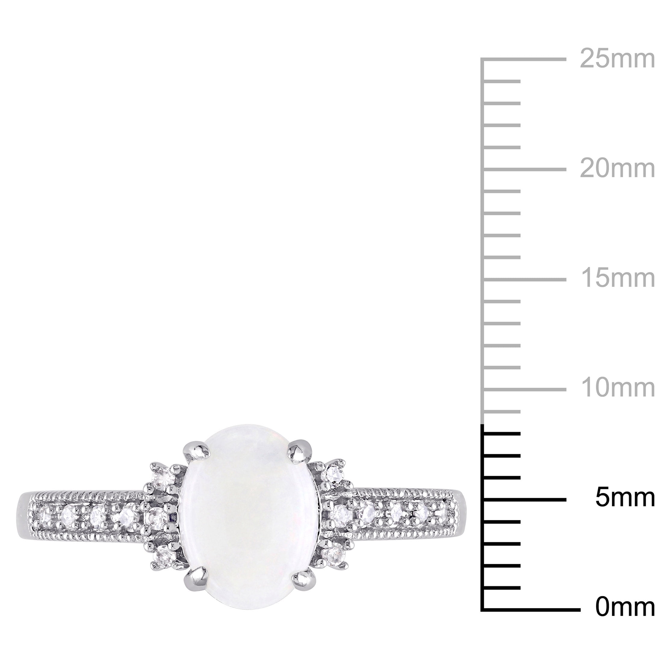 Everly Women's Opal 10k White Gold Ring