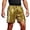 A-Gold2763, variant on XIAONU Sequin Grid Shorts for Men Elastic Waist Side Pockets Casual Shorts