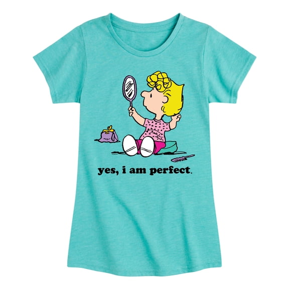 Peanuts - Yes I Am Perfect Sally - Toddler & Youth Girls Short Sleeve Graphic T-Shirt