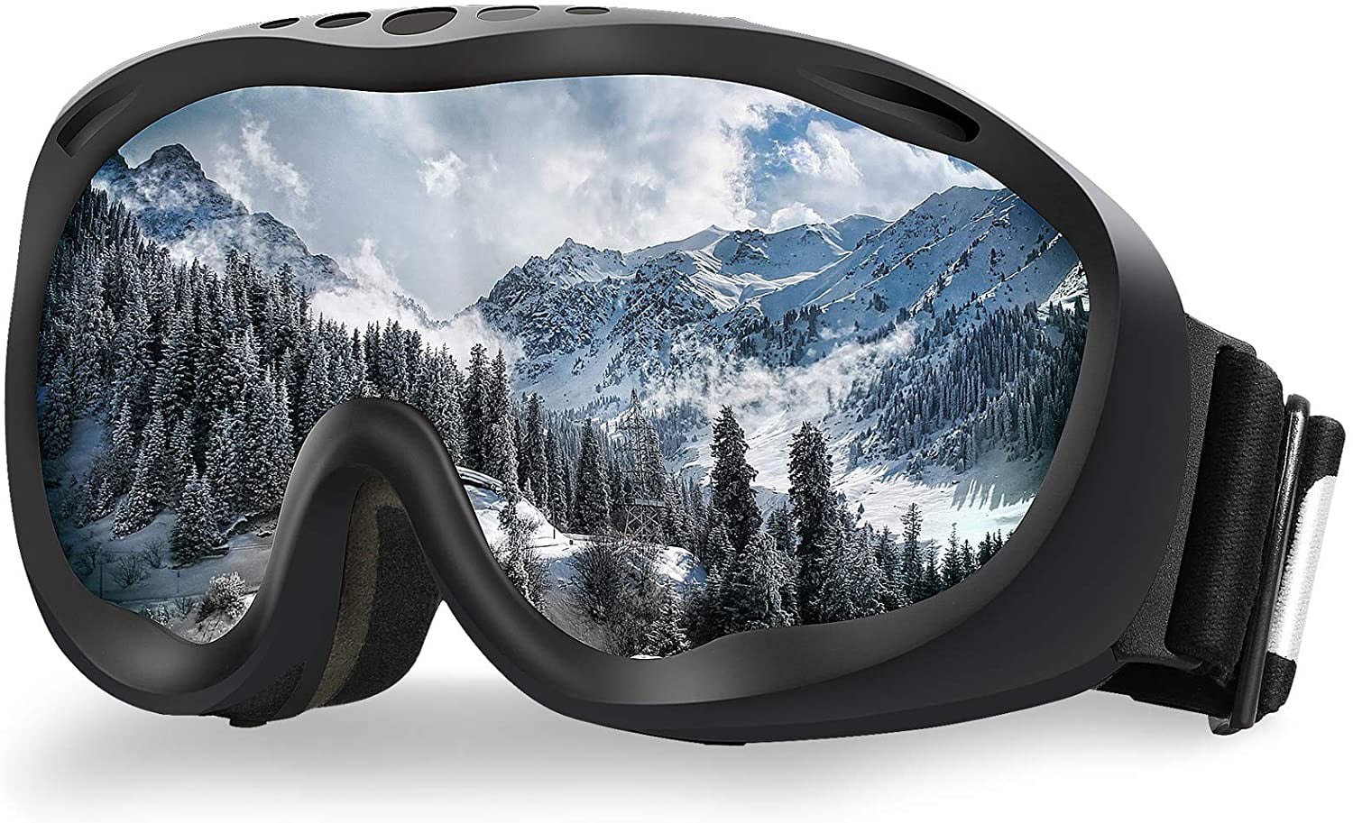 Snowboard Goggles Anti-Fog Skiing Snowmoblie Ski Double Layer Spherical Lens 