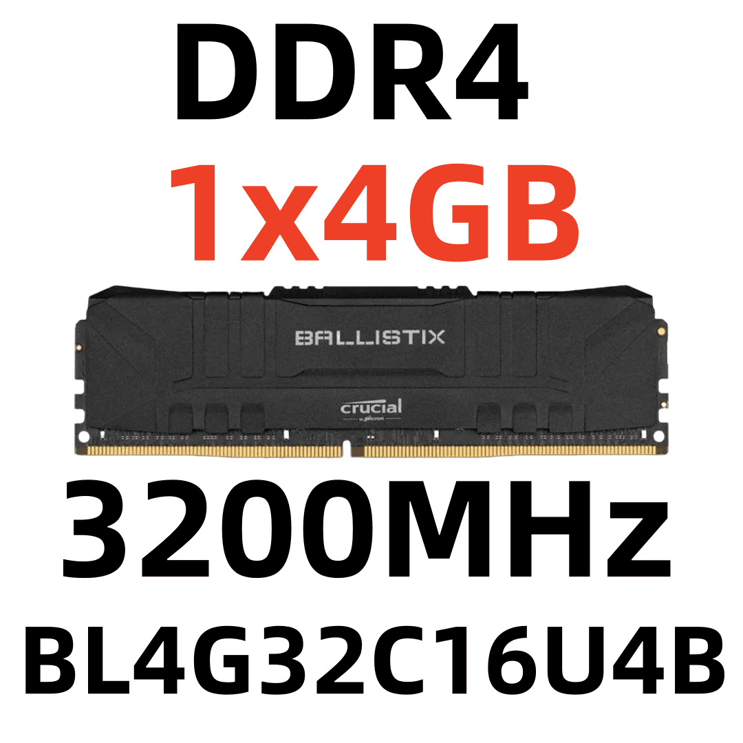 CrucialBallistix DDR4 32 GB RAM Desktop Memory DIMM for PC, 3000