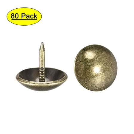 

Uxcell 14mm Dia 13mm Height Antique Round Thumb Push Pins Bronze Tone Upholstery Nails Tacks 80 Pack