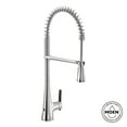 thumbnail image 4 of Moen S5235ew Sinema 1.5 GPM Single Hole Pre-Rinse Pull Down Kitchen Faucet - Black, 4 of 7