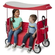 Radio Flyer, 3-in-1 Tailgater Wagon with UV Canopy, Folding Wagon, Red