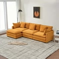 thumbnail image 6 of Modern Modular Chenille Sofa 110-inch L-shaped for Living Room, 6 of 8