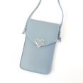 thumbnail image 1 of Bolso de hombro para mujer, mini estuche para teléfono móvil con candado de amor con pantalla táctil de cuero PU transparente kaili Sencillez, 1 of 5