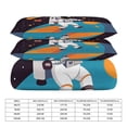 thumbnail image 2 of 3 Pcs Soft Bedding Set, Includes 1 Duvet Cover with Zipper And 2 Pillow,Shams Cartoon Space Astronaut King(102"×90"), 2 of 8