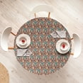thumbnail image 4 of Ambesonne Dog Lover Fitted Round Tablecloth, Hipster Bulldog Pug, 56"- 60" Diameter, Multicolor, 4 of 5