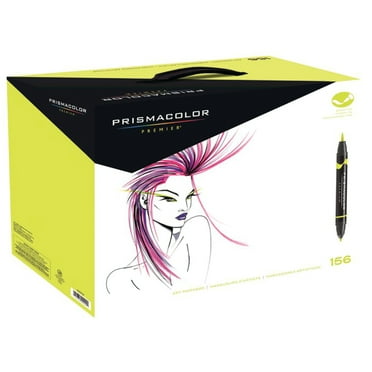 Prismacolor Premier Double-Ended Art Marker Set, Brush-Fine, 156-Colors
