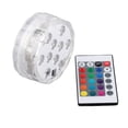 thumbnail image 2 of Luces LED sumergibles IP68 a prueba de agua, 10 LED, 16 efectos de iluminación, foco a batería con control remoto, 2 of 14