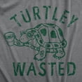 thumbnail image 2 of Womens Turtley Wasted T Shirt Funny Partying Drinking Turtle Joke Tee for Ladies Womens Graphic Tees, 2 of 7