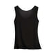 thumbnail image 4 of Pijama de manga corta para mujer, blusa lisa con cuello en U, de 3 piezas, 4 of 6