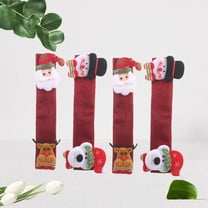 HONITANO 4Pcs Fridge Door Handle Covers Assorted Color Christmas Pattern Protective Kitchen Appliances 11.8x5.5x0.4in