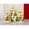 thumbnail image 3 of 4PCs 3D Sunflower Hand Painted Ceramic Canister with Lid, Kitchen Storage Jar, Food Storage Container, Airtight Storage Container With Rubber Seal for Coffee, Tea, Sugar, Flour, 3 of 5