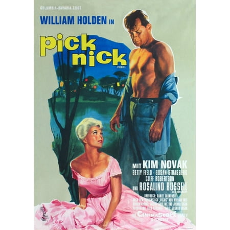 Picnic (Aka Picknick) L-R: Kim Novak William Holden On German Poster