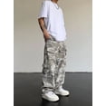 thumbnail image 4 of Pantalones cargo rectos de camuflaje de trekking gris para hombre Pantalones de hombre Ropa de algodón ancha Spandex Ajuste regular Diseñador Nuevo en, 4 of 4