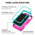 thumbnail image 2 of I-HONVA For iPhone 17 Air Case Compatible with MagSafe,3-Layer Military Grade Drop Protection Anti-Slip Bumper Rugged Shockproof Dustproof Protection 6.6 inch Phone Case,Rose Teal, 2 of 7