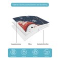 thumbnail image 4 of Quilts Queen Size Bedding Set, Christmas Scarf Snowman Reversible Summer Quilt 3 Pieces, Dark Blue Winter Xmas Snowflake Lightweight Bedspreads Coverlets with 2 Pillow Shams for All Seasons, 4 of 5