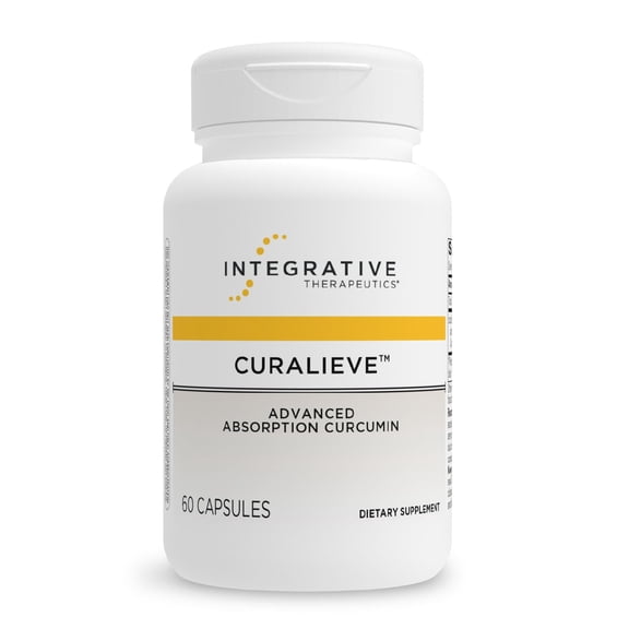 Integrative Therapeutics Curalieve - Curcumin Formula for Antioxidant Support* - High Absorption Curcumin - Vegan, Gluten-Free & Dairy-Free - 60 Capsules (30 Servings)