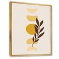 thumbnail image 3 of Designart 'Abstract Geometrical Moon and Sun With Leaf VII' Modern Framed Canvas Wall Art Print, 3 of 5