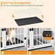 thumbnail image 4 of Heavy Duty Dog Kennels Metal Wooden Dog Crate End Table Furniture Style Pet Cage with Three Doors and Removable Tray ShopWise Round, 4 of 6
