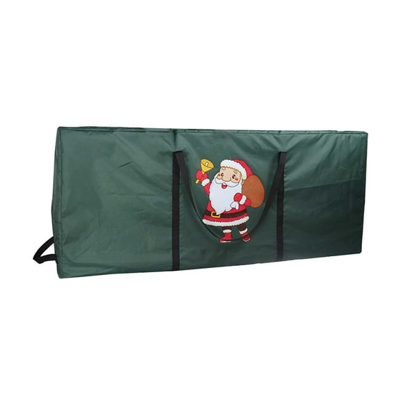EWASWON Christmas Large Waterproof Zippered Christmas Tree Storage Bag for Artificial Trees, Green, 48x20x15in, Space-Saving Holiday Storage