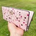thumbnail image 2 of Kate Spade Staci Twinkle Printed Large Slim Bifold Wallet Leather Pink Multi, 2 of 5