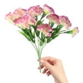 thumbnail image 2 of Bgsha 11Head Carnation Artificial Flowers Plastic Fake Plants Home Party Wedding Decor, 2 of 9
