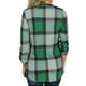 thumbnail image 3 of Camisas a cuadros Jersey con cuello en V Manga larga Casual Bloque de color Moda Camisa a cuadros Túnica para mujer, 3 of 7
