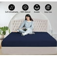 thumbnail image 3 of 1000 Thread Count 3 Piece (1- Fitted Sheet + 2- Pillow cover) Quality 27 Inch Deep Pocket 100% Egyptian Cotton Color Navy Blue Solid Size Twin XL, 3 of 6